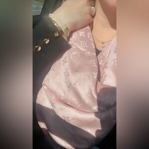 LV Monogram Silk Pashmina